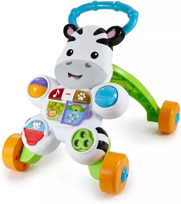 Buy Fisher-Price Learn With Me Zebra Walker First Steps Baby Walker Push Along Toy • 32.99£