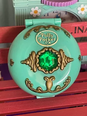 Buy Vintage 1992 Polly Pocket Bluebird Jeweled Forest Empty Jewelry Green • 25.29£
