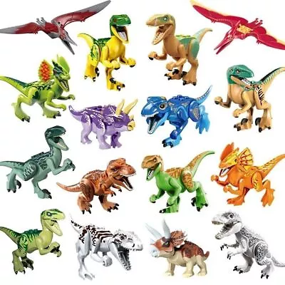 Buy 16PC X Dinos Fit Jurassic World Lego Dinosaur Tyrannosaurus TRex Park Raptor New • 15.58£