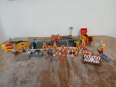 Buy Big Playmobil Construction Building Site With Road  And Sign Other Bits Bundle  • 11.99£