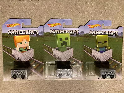 Buy Hot Wheels Minecraft Minecart FBM75/76/77 New And Sealed 2016 • 13£