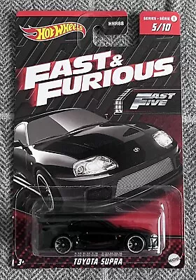 Buy Hot Wheels Fast And Furious Series 1 Black Toyota Supra 5/10 • 14£