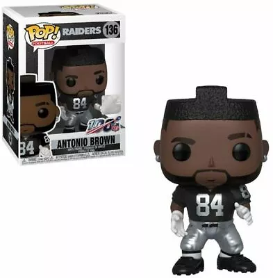 Buy Funko Pop - NFL - Antonio Brown Jr Raiders Home Jersey Pop Vinyl + Pop Protector • 25£