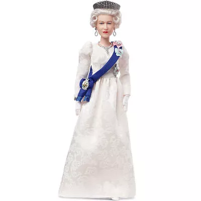 Buy Queen Elizabeth II Barbie Dolls Wear Ivory Figurine Xmas Fans Collection Gifts • 9.73£
