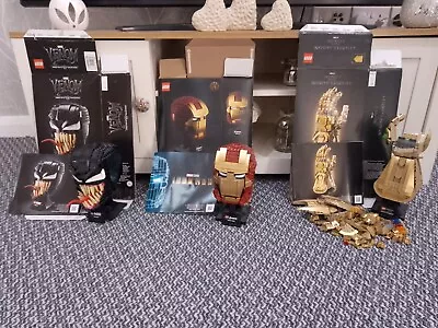 Buy Lego Marvel 76187 Venom Head, 76165 Iron Man Helmet And 76191 Infinity Gauntlet • 90£