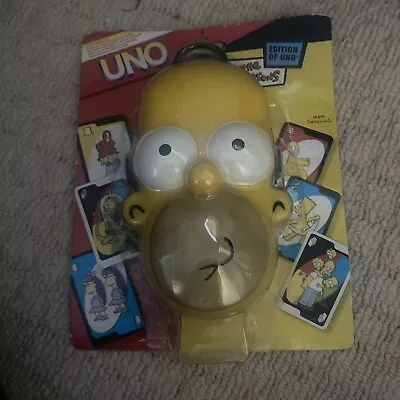 Buy UNO The Simpsons Edition In Yellow Plastic Homer’s Head Case 2007 Rare BNIB • 30£
