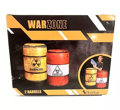 Buy Ninostar War Zone Set 2 Inflatable Barrels Battle Combat For Nerf & Gel Blasters • 27.95£