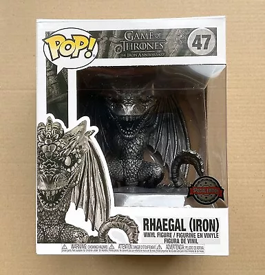 Buy Funko Pop Game Of Thrones Rhaegal Iron 6  #47 + Free 6  Protector • 29.99£