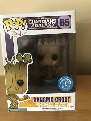 Buy Funko Pop Marvel #65 - Guardians Of The Galaxy - Dancing Groot Exclusive Figure • 8£