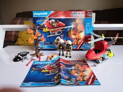 Buy Playmobil City Action Fire Helicopter Set 71195  - 98% Complete • 13.50£