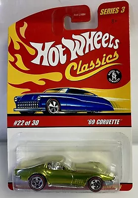 Buy 2006 1/64 HOT WHEELS Classics Series 3 ‘69 Chevrolet Corvette Mint On Card • 9.99£