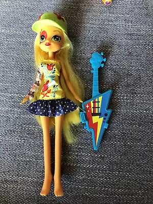Buy My Little Pony Equestria Girls Applejack Doll With Dress Guitar And Hat • 9£