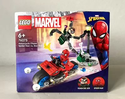 Buy Brand New & Sealed LEGO 76275 Marvel Motorcycle Chase Spider-Man Doc Ock • 9£