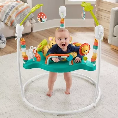 Buy Fisher-Price Leaping Leopard Jumperoo Activity Baby Jumper Baby Bouncing Chair • 109.99£