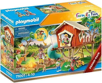 Buy PLAYMOBIL Family Fun 71001 Adventure Treehouse With Slide, LED Campfire, Toy Fo • 47.83£