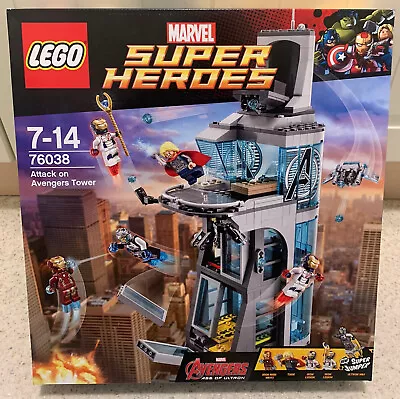 Buy LEGO 76038 Marvel Super Heroes Attack On Avengers Tower - Brand New Sealed Set • 119.99£