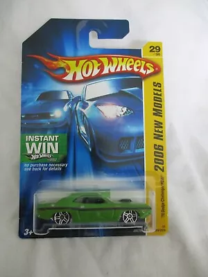 Buy Hot Wheels 2006 First Editions '70 Dodge Challenger Hemi Green Mint In Card • 3.99£