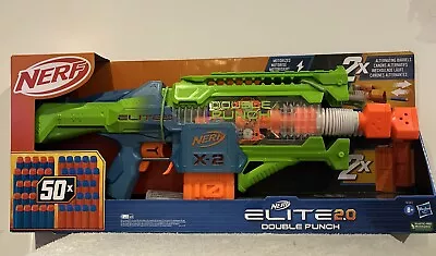 Buy Nerf Elite 2.0 Double Punch Motorised Dart Blaster - 50 Nerf Darts • 24.99£