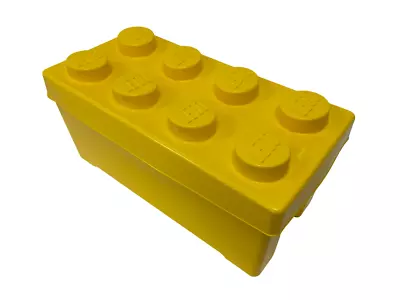 Buy Lego Yellow 8-Stud Plastic Brick Box EMPTY Building Toy Storage - M15 P579 • 6.95£