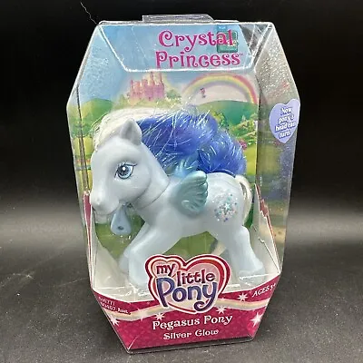 Buy My Little Pony G3 Pegasus Pony, Silver Glow Crystal Princess 2005 NOS Christmas • 37.23£