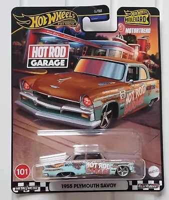 Buy Hot Wheels PREMIUM - 2024 BOULEVARD #101 1955 PLYMOUTH SAVOY HOT ROD GARAGE • 10.80£