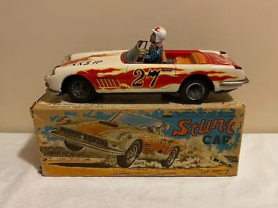 Buy 1960s Bandai Tin Battery Operated Stunt Car Racer Japan Aa-32 • 221.33£