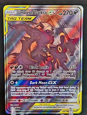 Buy Umbreon & Darkrai GX Tag Team ALT ART SM241 Black Star Promo Pokemon Card NM • 34.47£