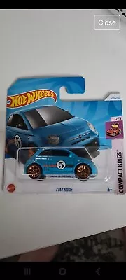 Buy Hot Wheels Short Card - #22/250 Fiat 500e - Blue • 3£