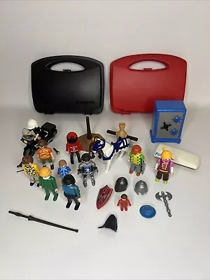 Buy Playmobil Figure Bundle, Accessories & 2 Cases • 0.99£