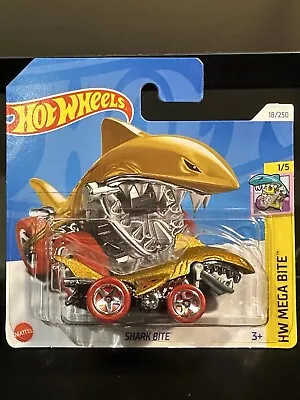 Buy New Hot Wheels  - 2024 Gold Shark Bite - Hw Mega Bite • 3.99£
