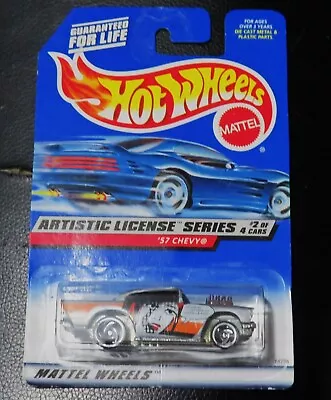 Buy 1997 Issue Hot Wheels Silver Finish '57 Chevy ' Artistic Licence Series  • 5£