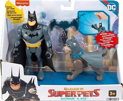 Buy Fisher-Price DC League Of Super-Pets Batman & Ace The Hound Poseable Figure • 8.79£