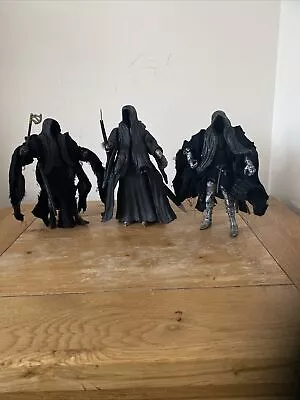 Buy Lord Of The Rings Nazgul 3 Ringwraith Action Figures 2001 Marvel • 28£